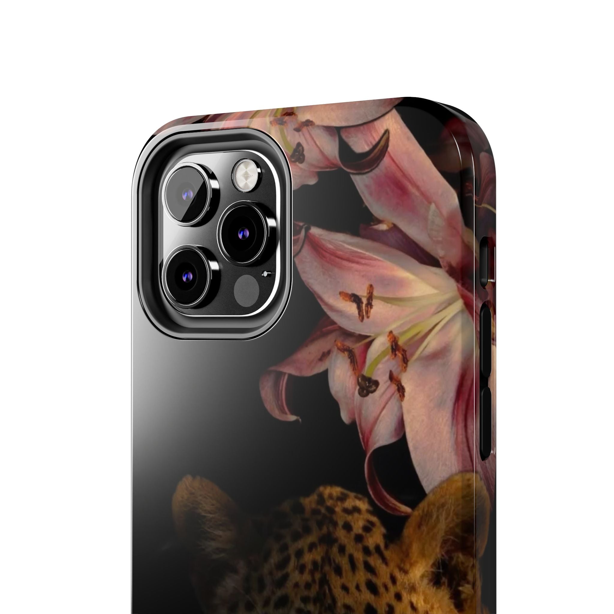 Lily flower and Leopard Phone Cases