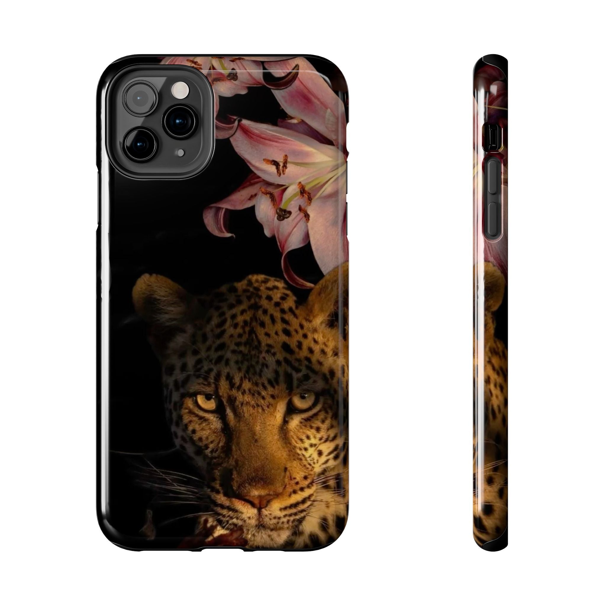 Lily flower and Leopard Phone Cases