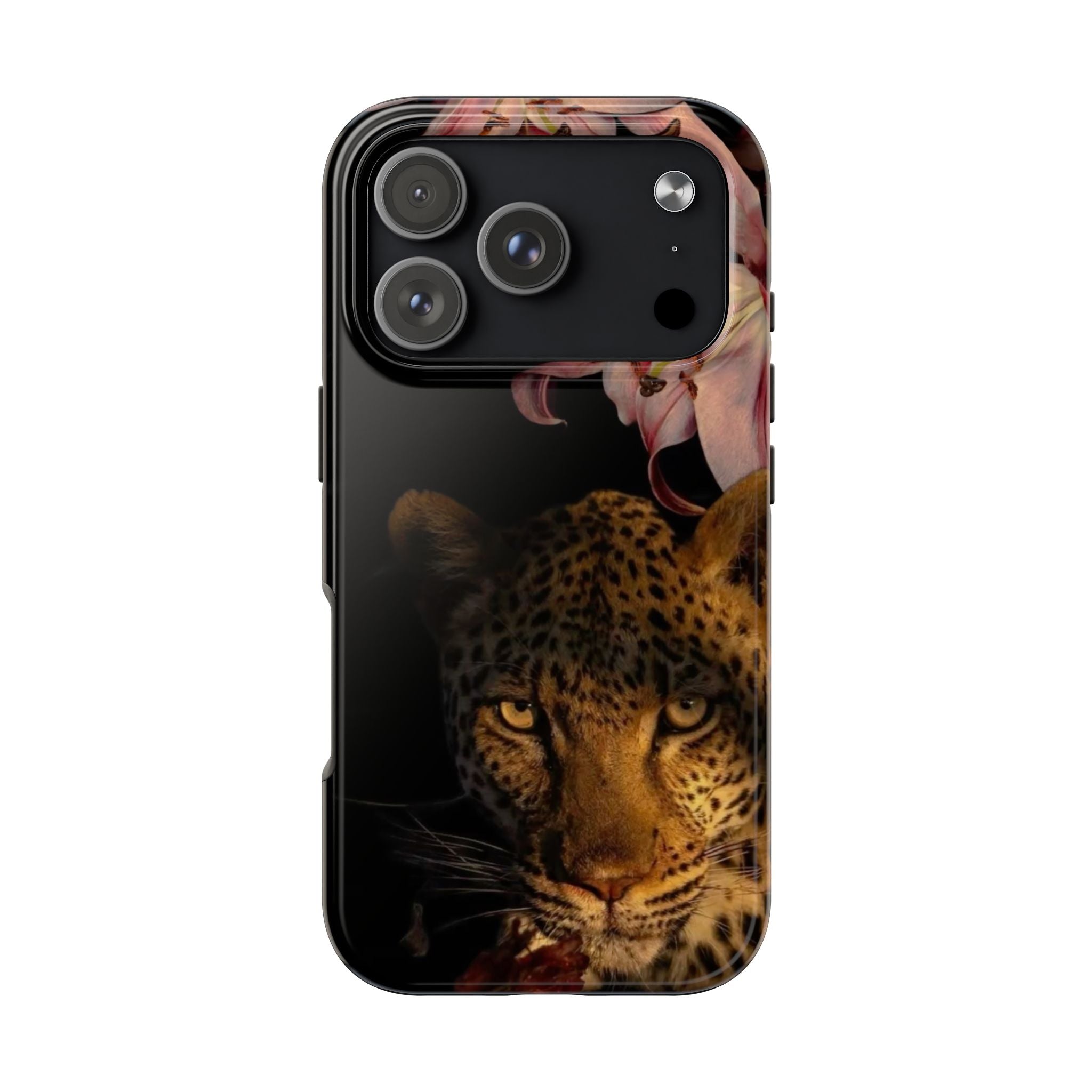 Lily flower and Leopard Phone Cases