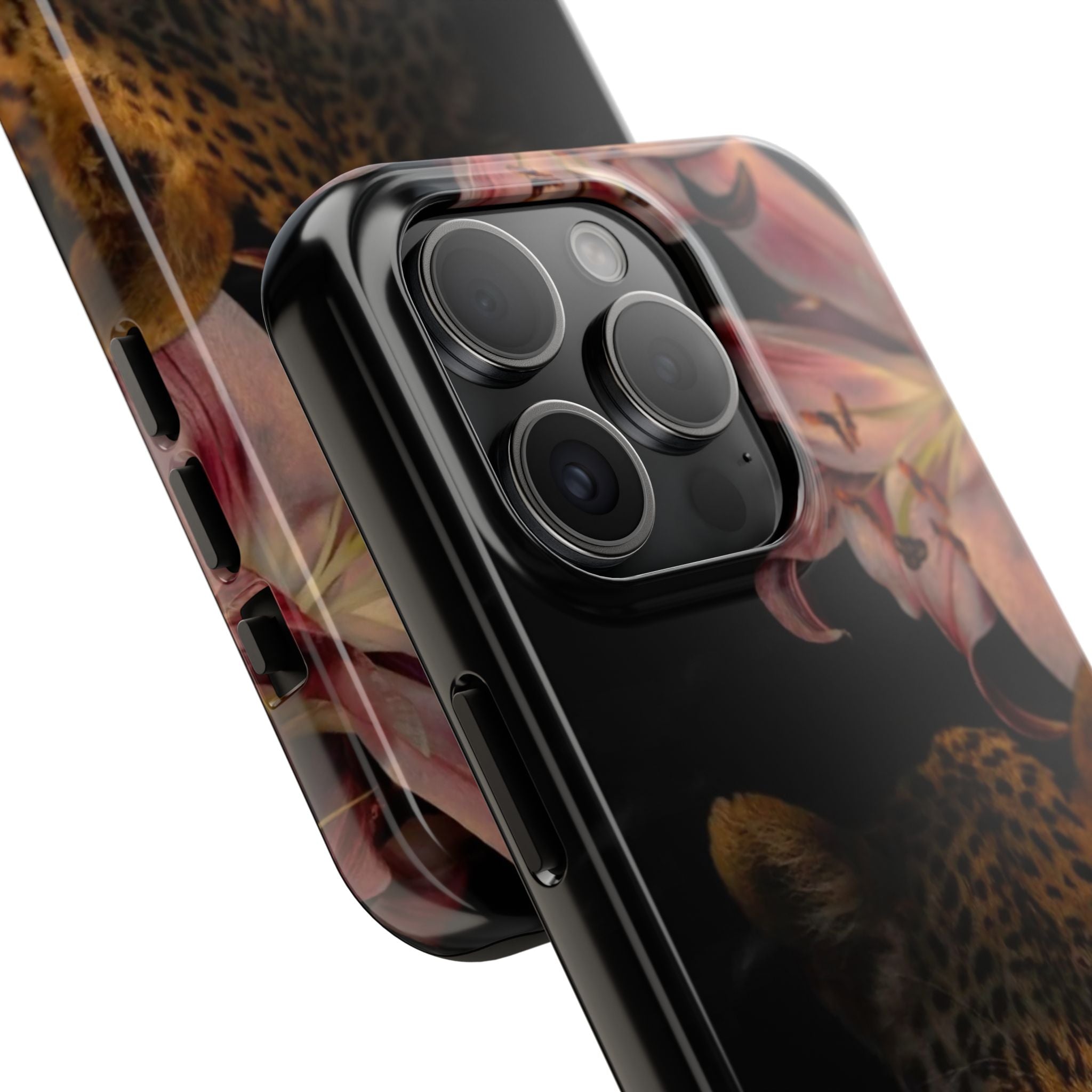 Lily flower and Leopard Phone Cases