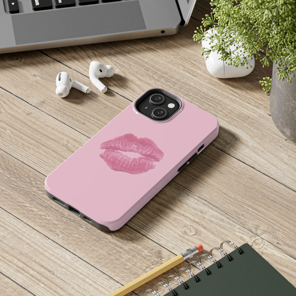 Pink Kissy Lips Phone Cases