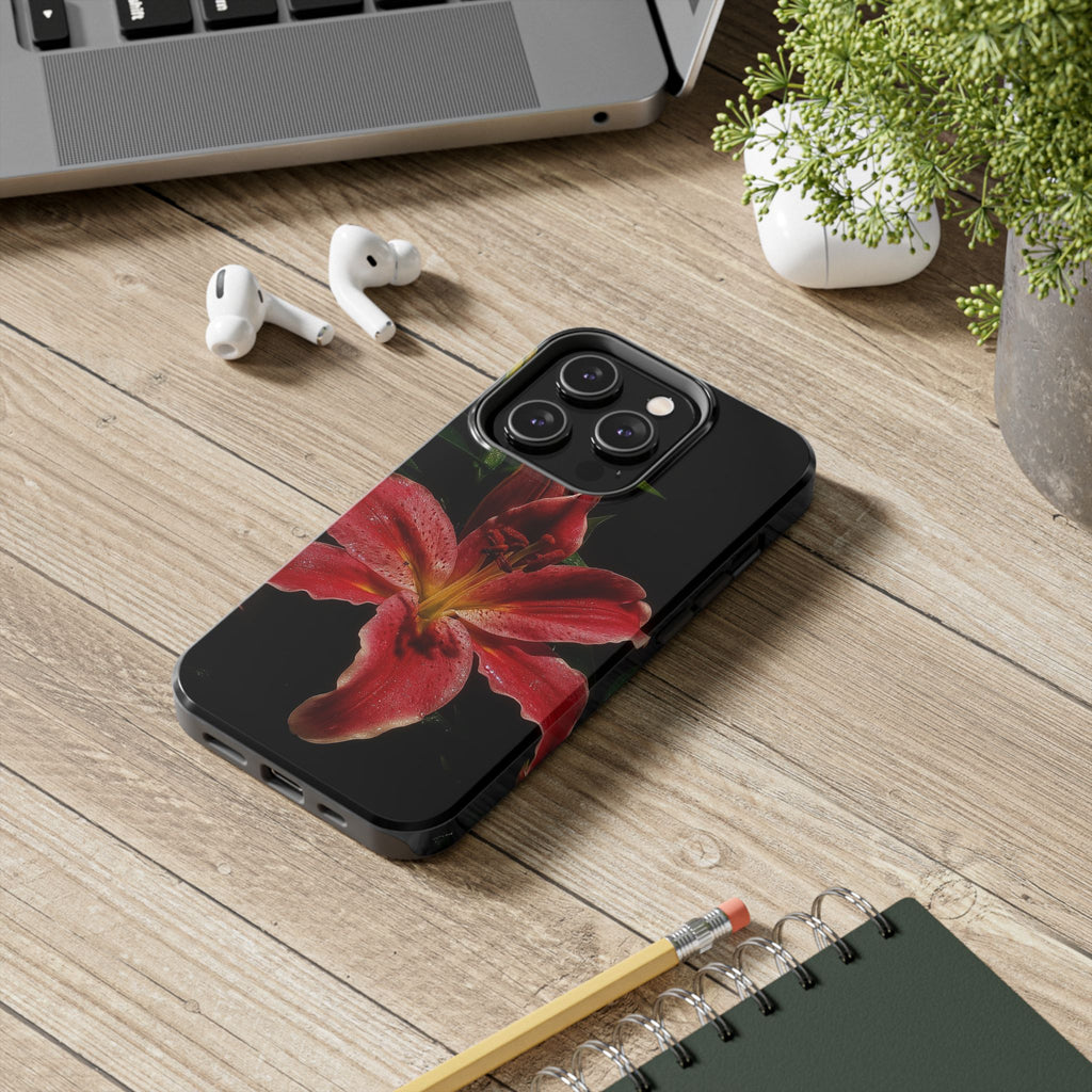 Red Lily Flower Phone Cases