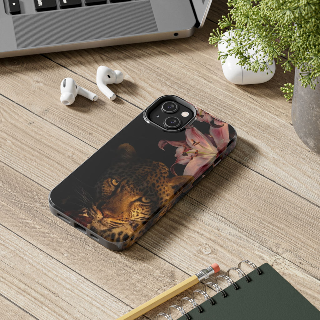 Lily flower and Leopard Phone Cases