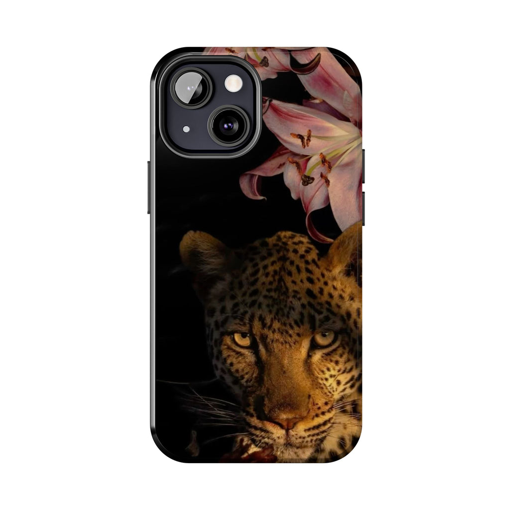 Lily flower and Leopard Phone Cases