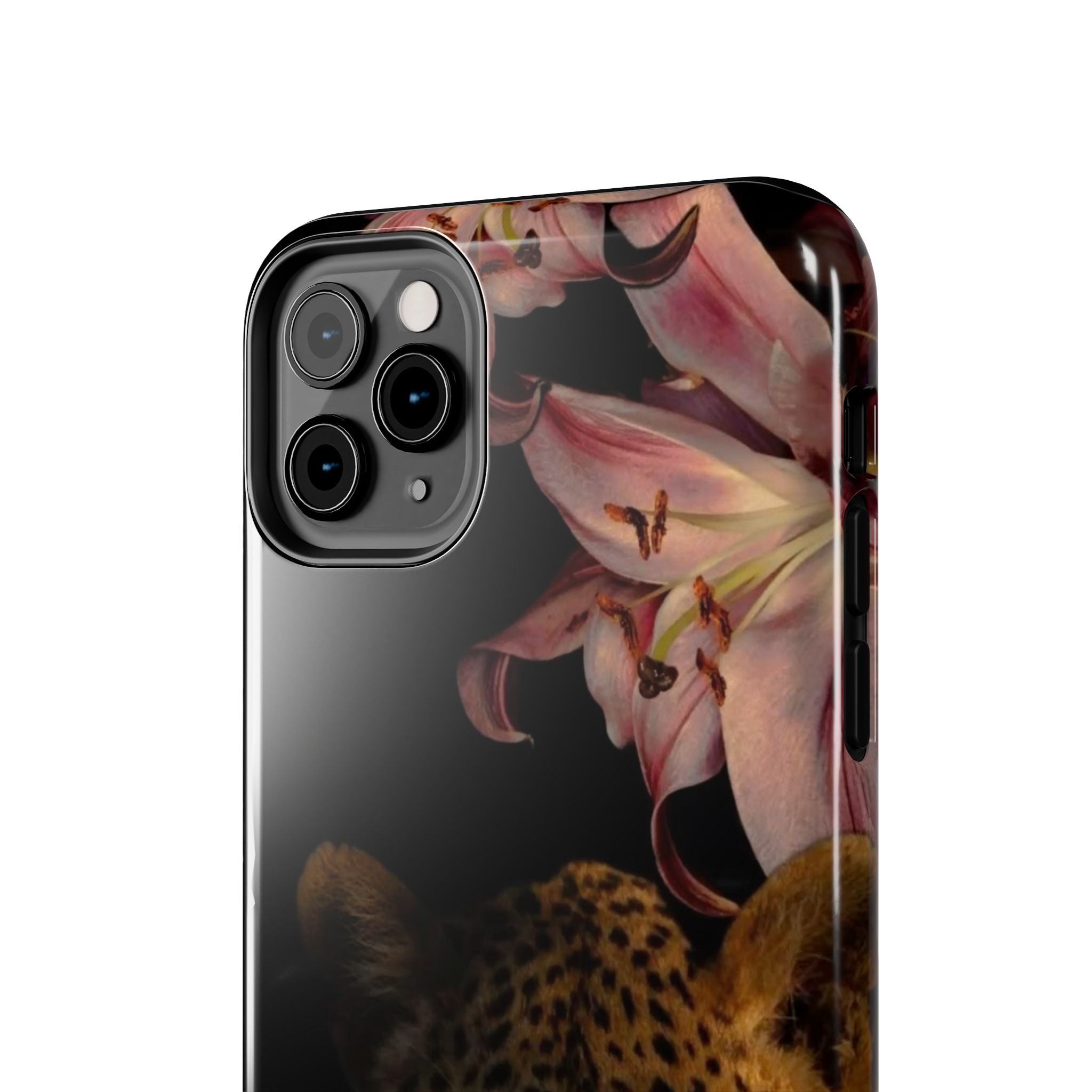 Lily flower and Leopard Phone Cases