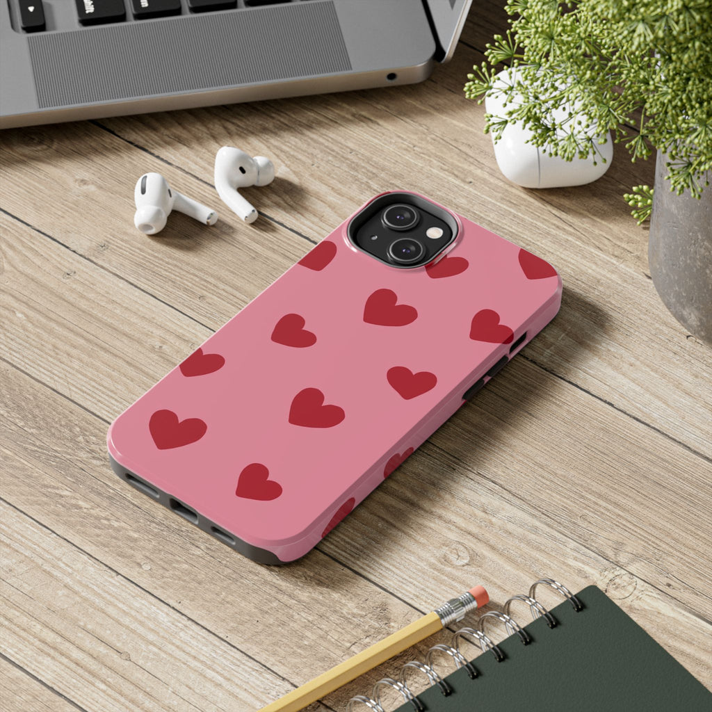 Red heart Phone Cases
