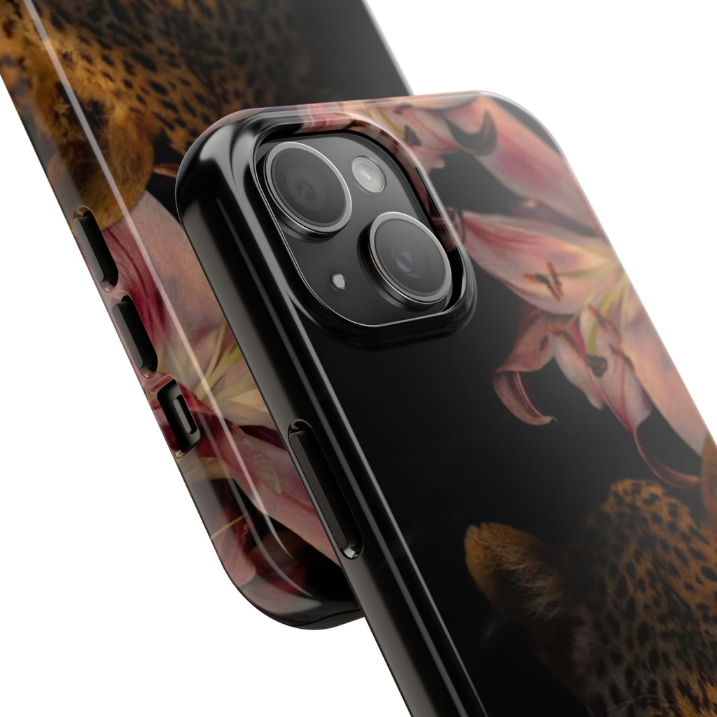 Lily flower and Leopard Phone Cases