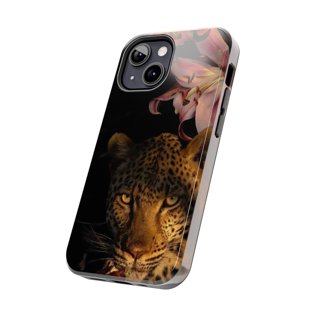 Lily flower and Leopard Phone Cases