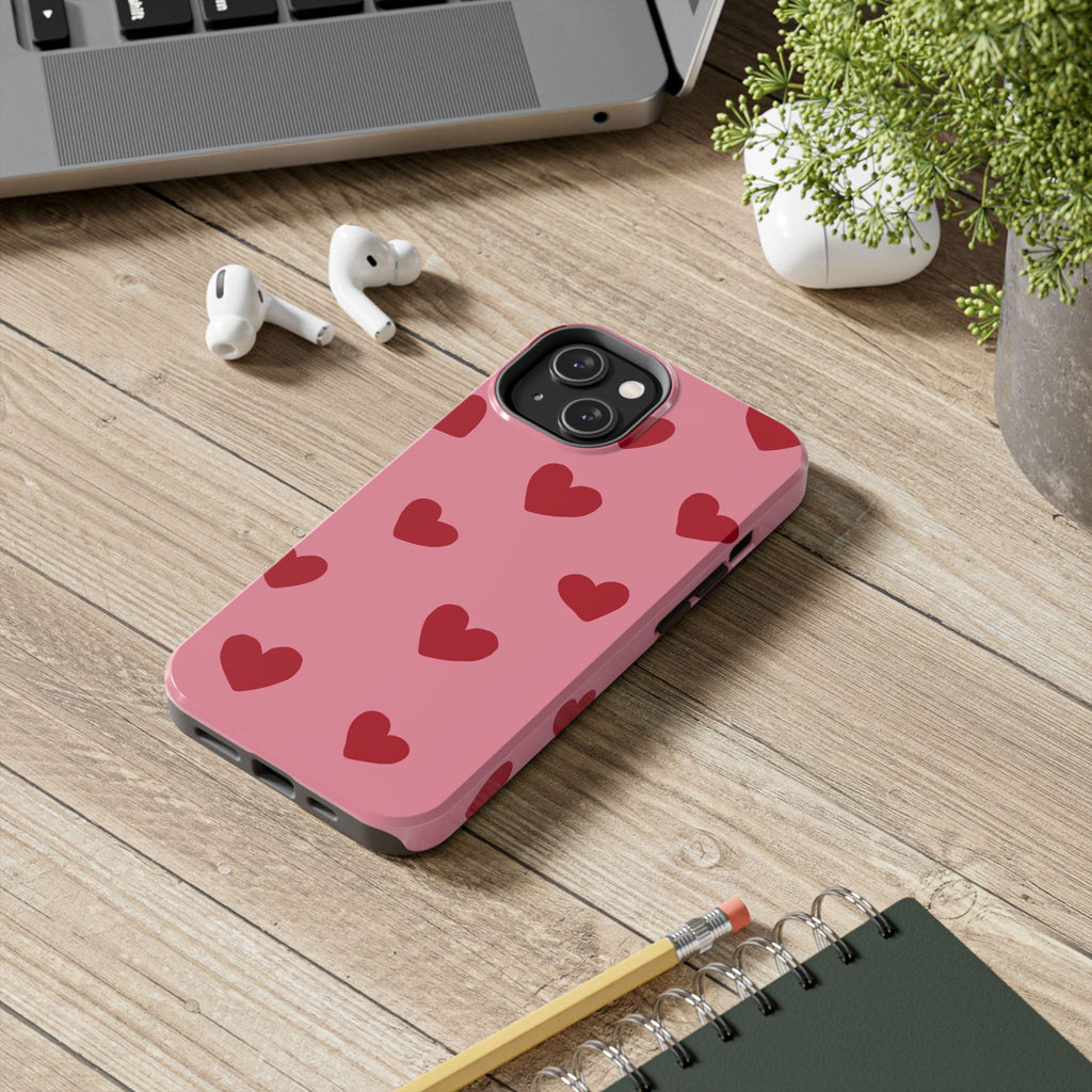 Red heart Phone Cases