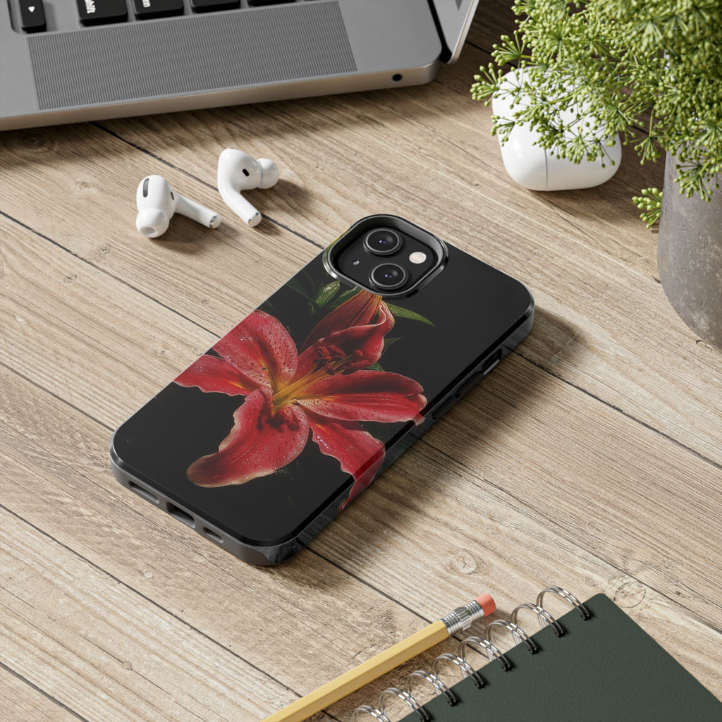 Red Lily Flower Phone Cases