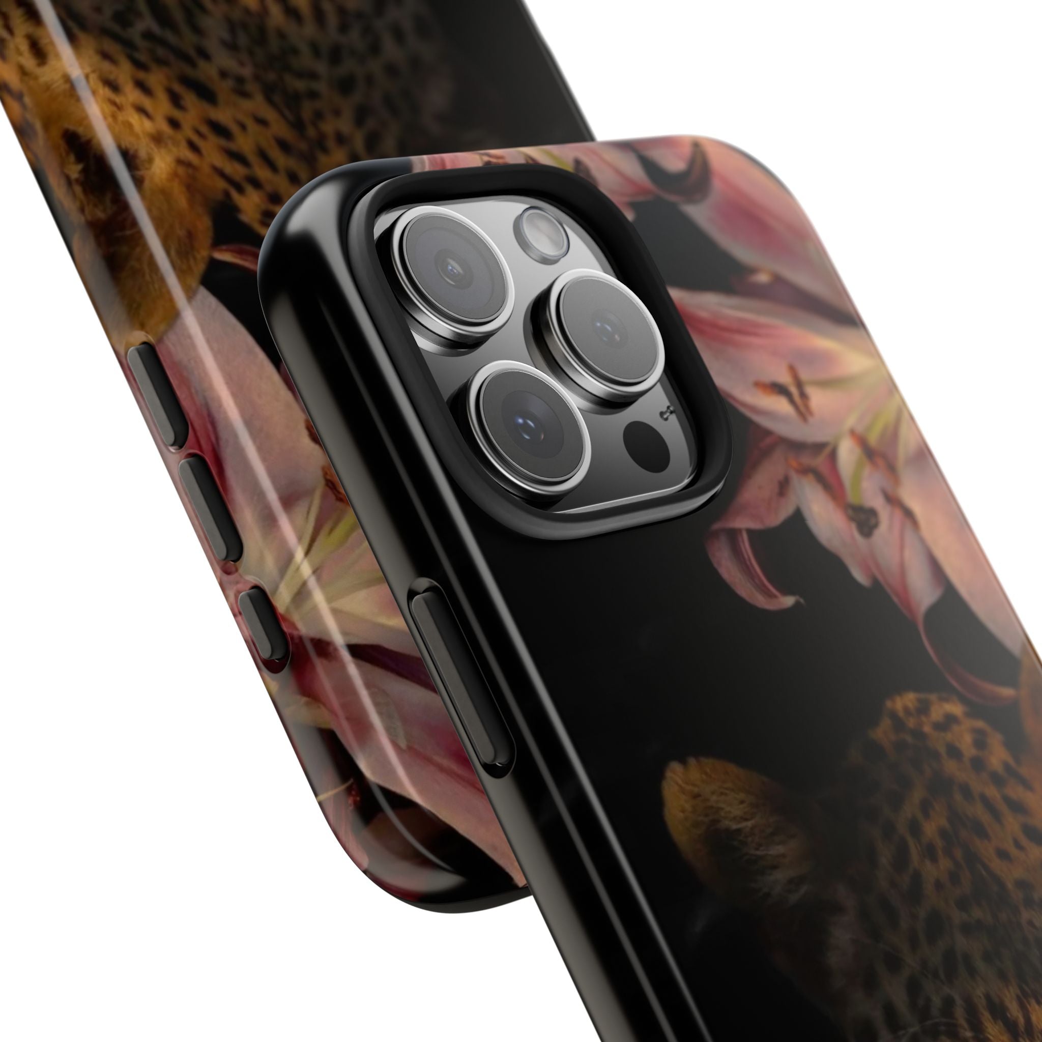 Lily flower and Leopard Phone Cases