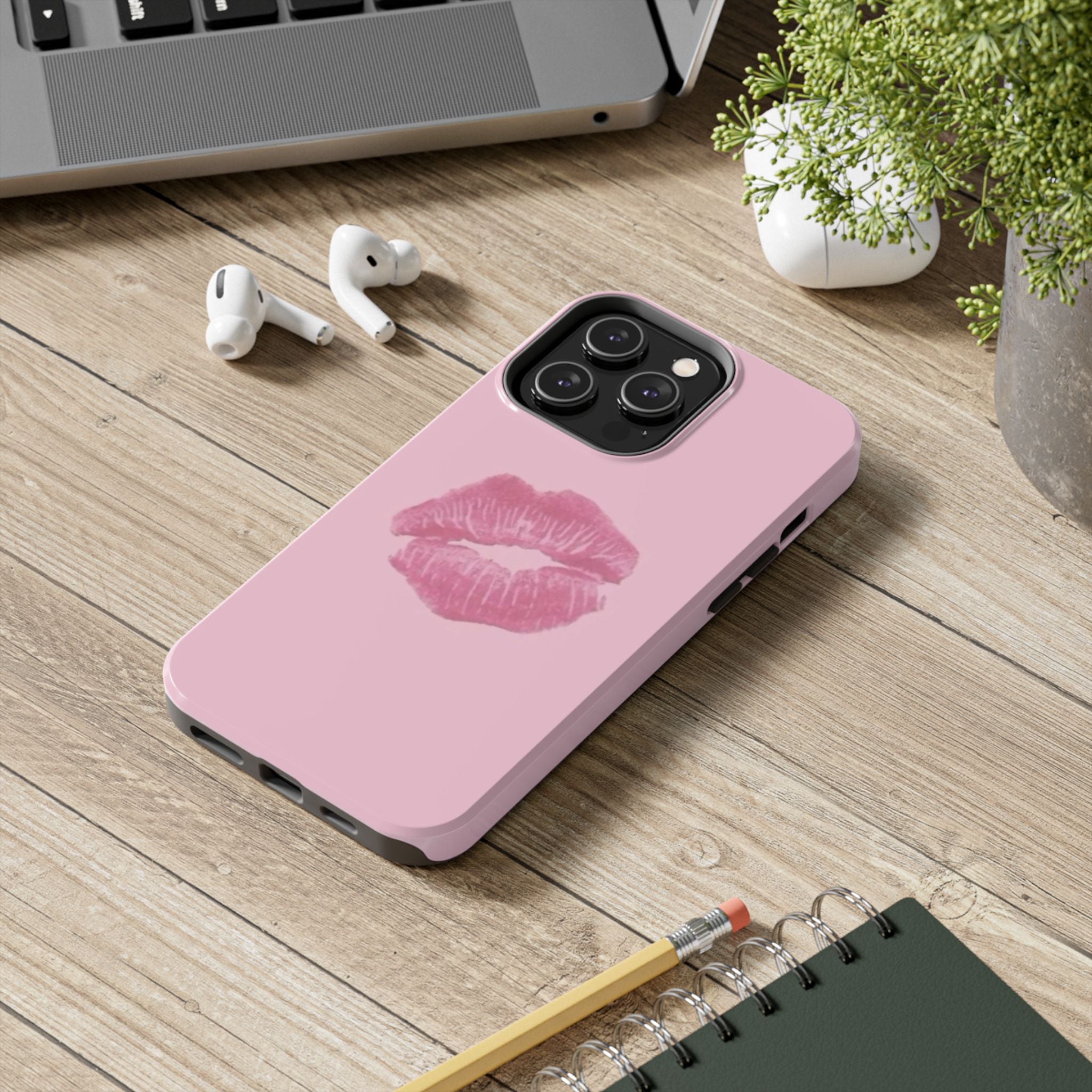 Pink Kissy Lips Phone Cases