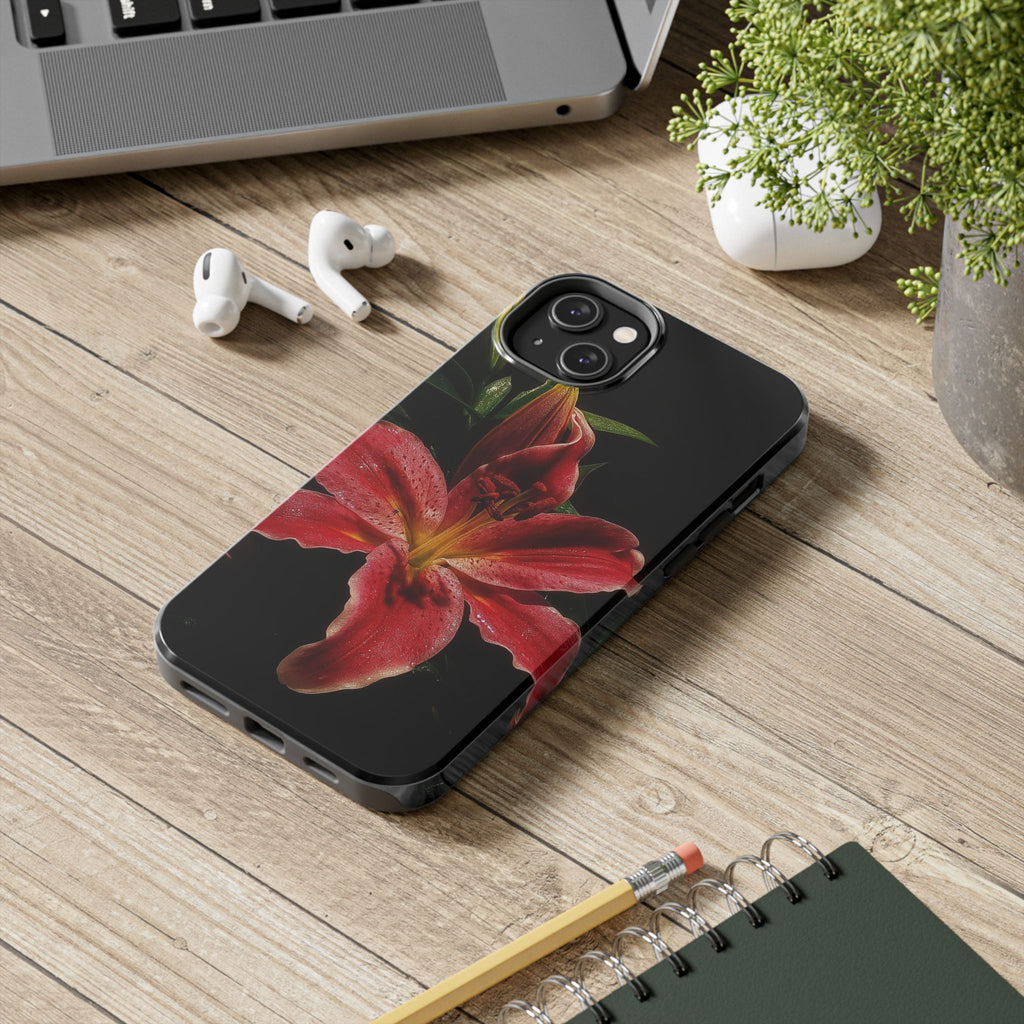 Red Lily Flower Phone Cases