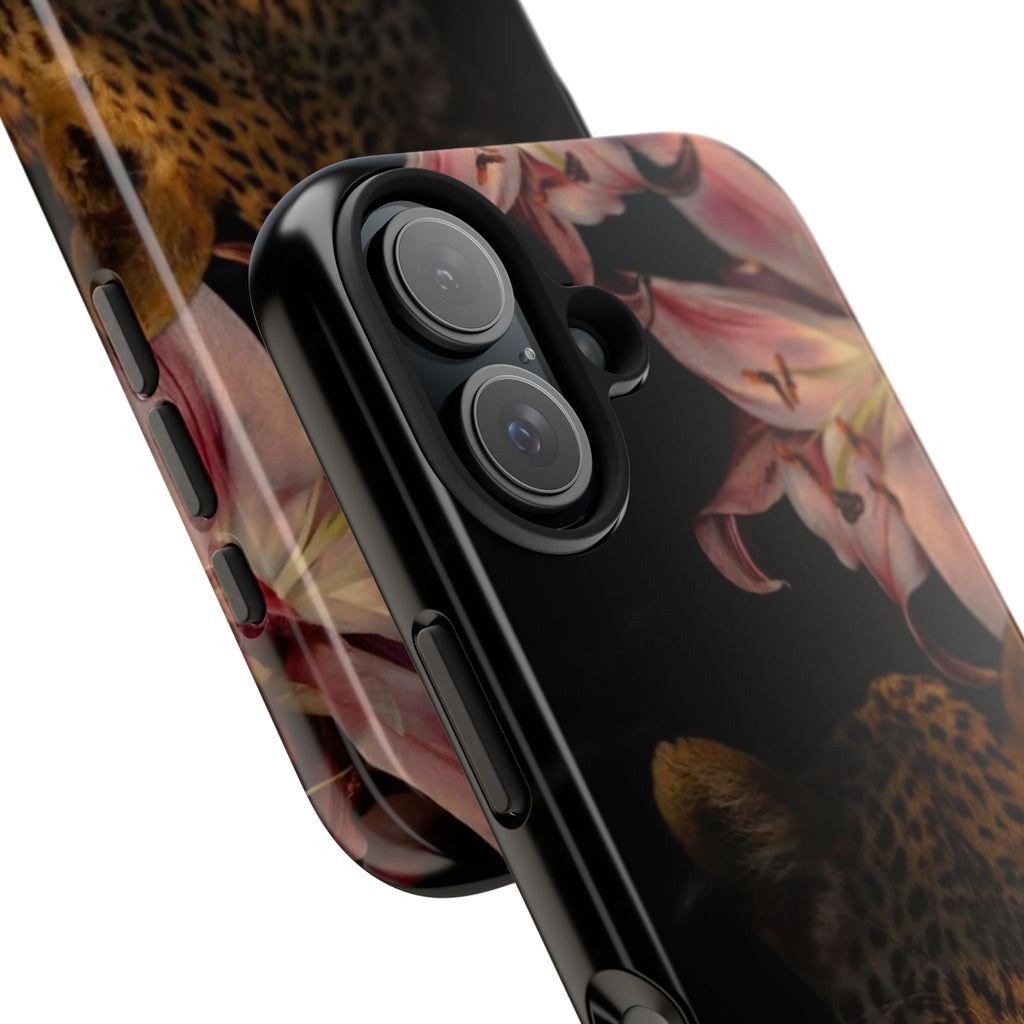 Lily flower and Leopard Phone Cases