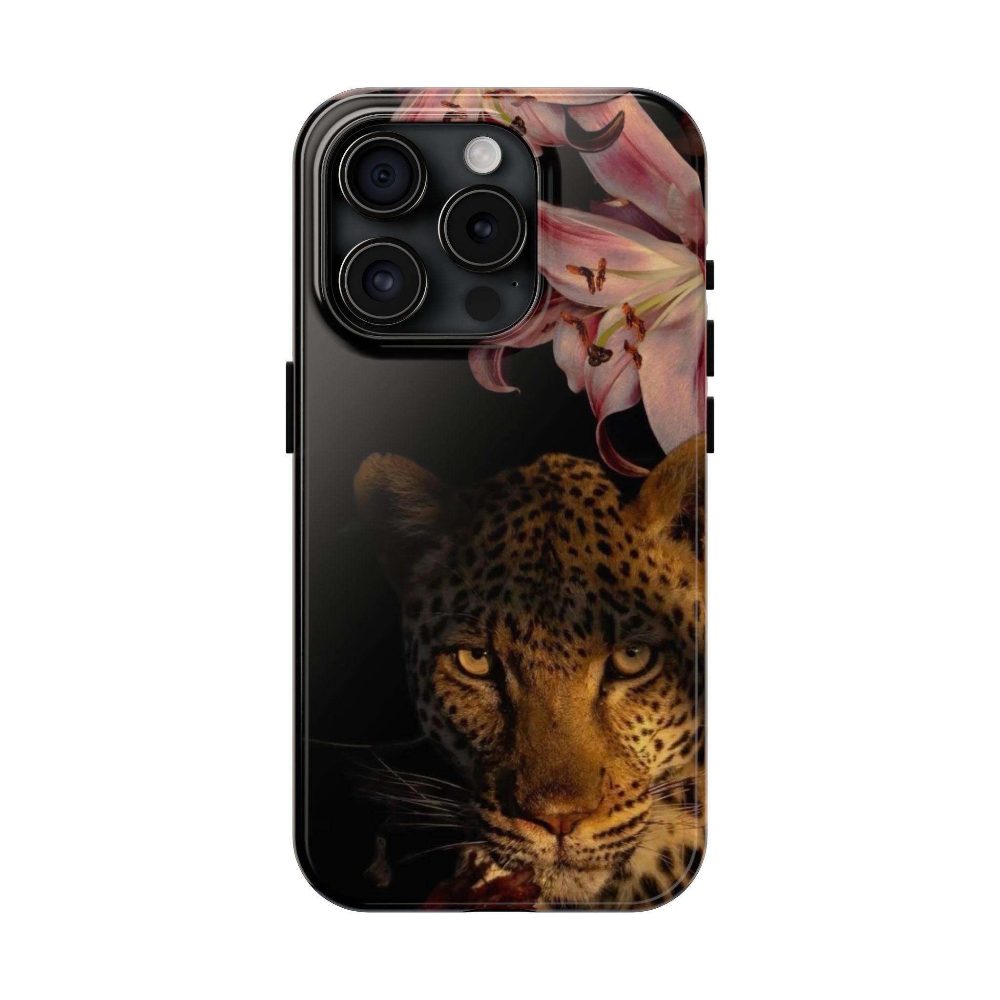 Lily flower and Leopard Phone Cases