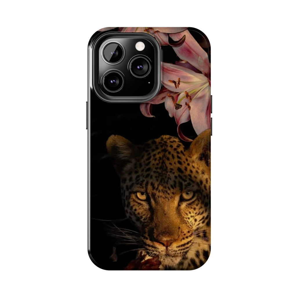 Lily flower and Leopard Phone Cases