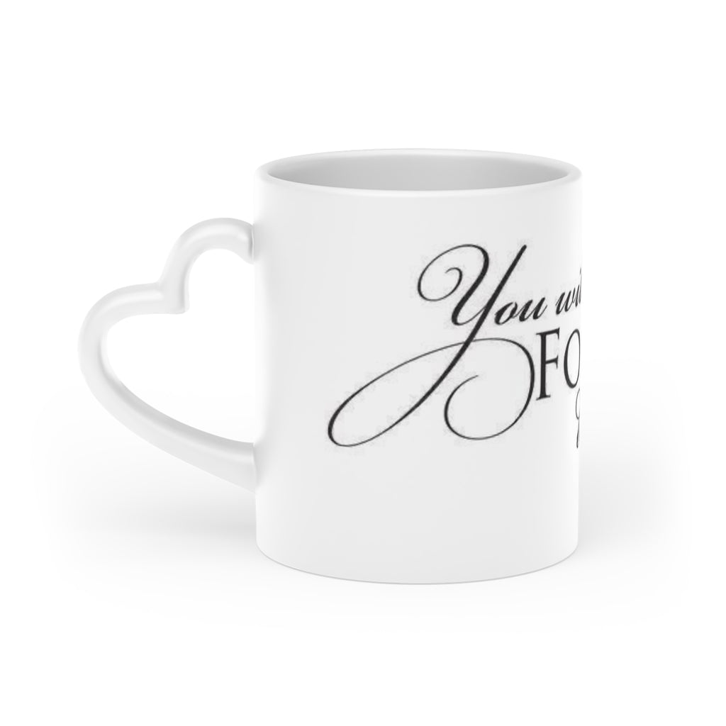 « For ever and always » Heart-Shaped Mug