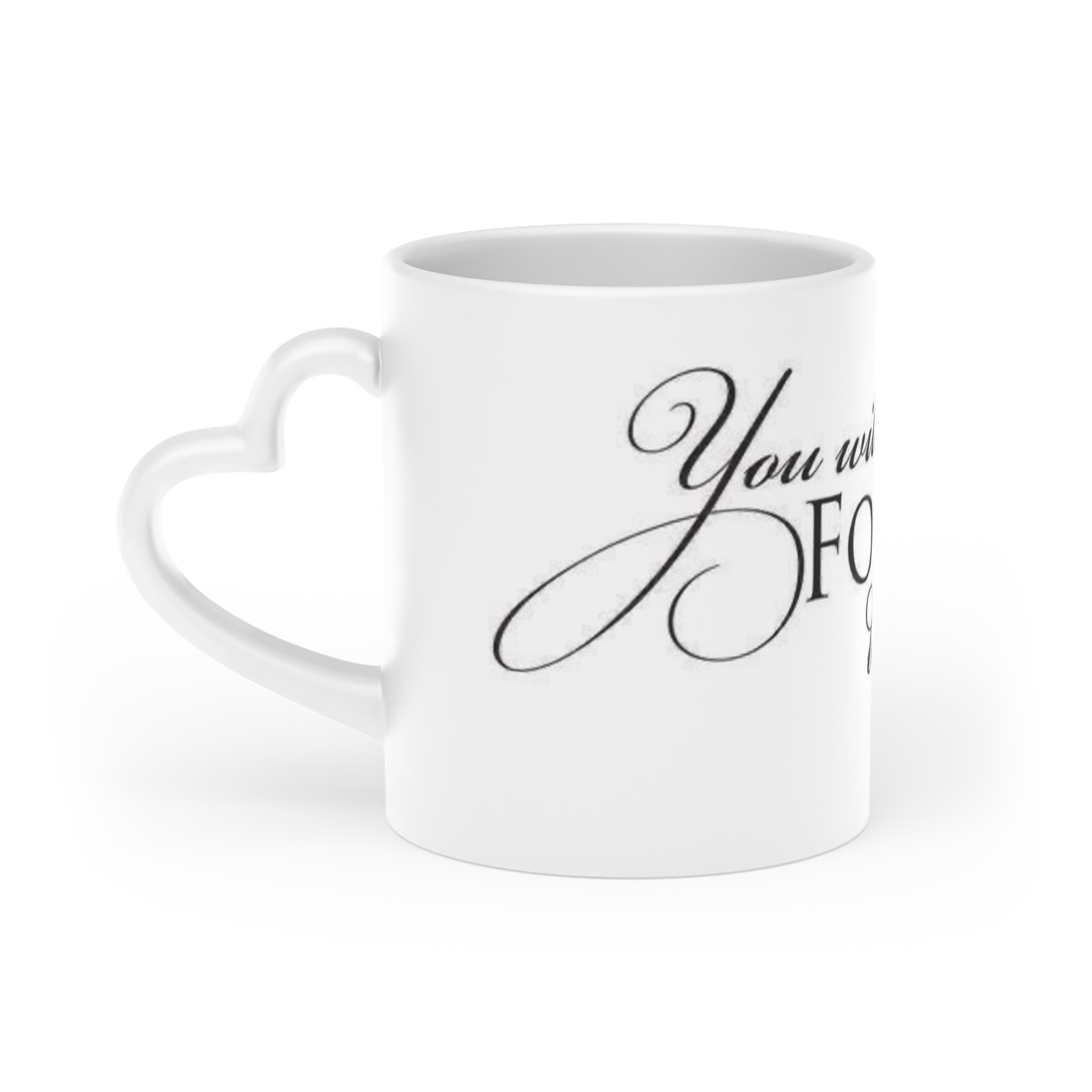 « For ever and always » Heart-Shaped Mug