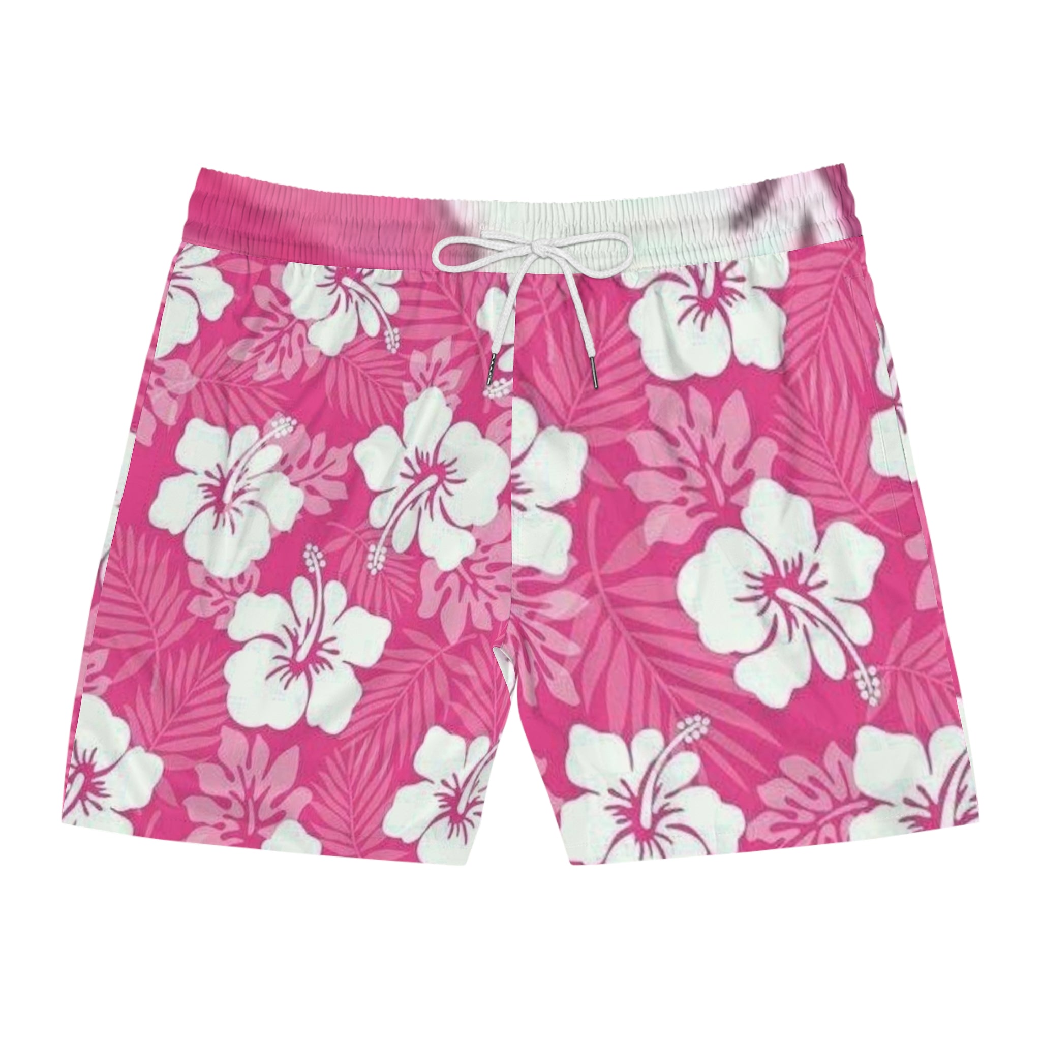 Pink Hawaiian couple Swim Shorts