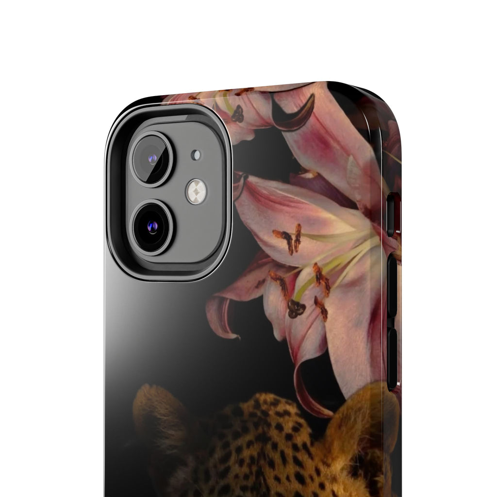 Lily flower and Leopard Phone Cases