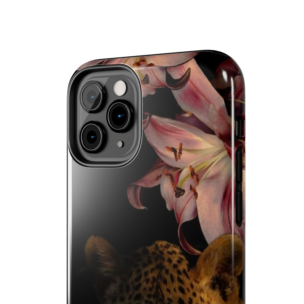 Lily flower and Leopard Phone Cases