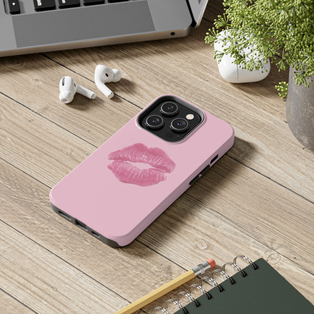 Pink Kissy Lips Phone Cases