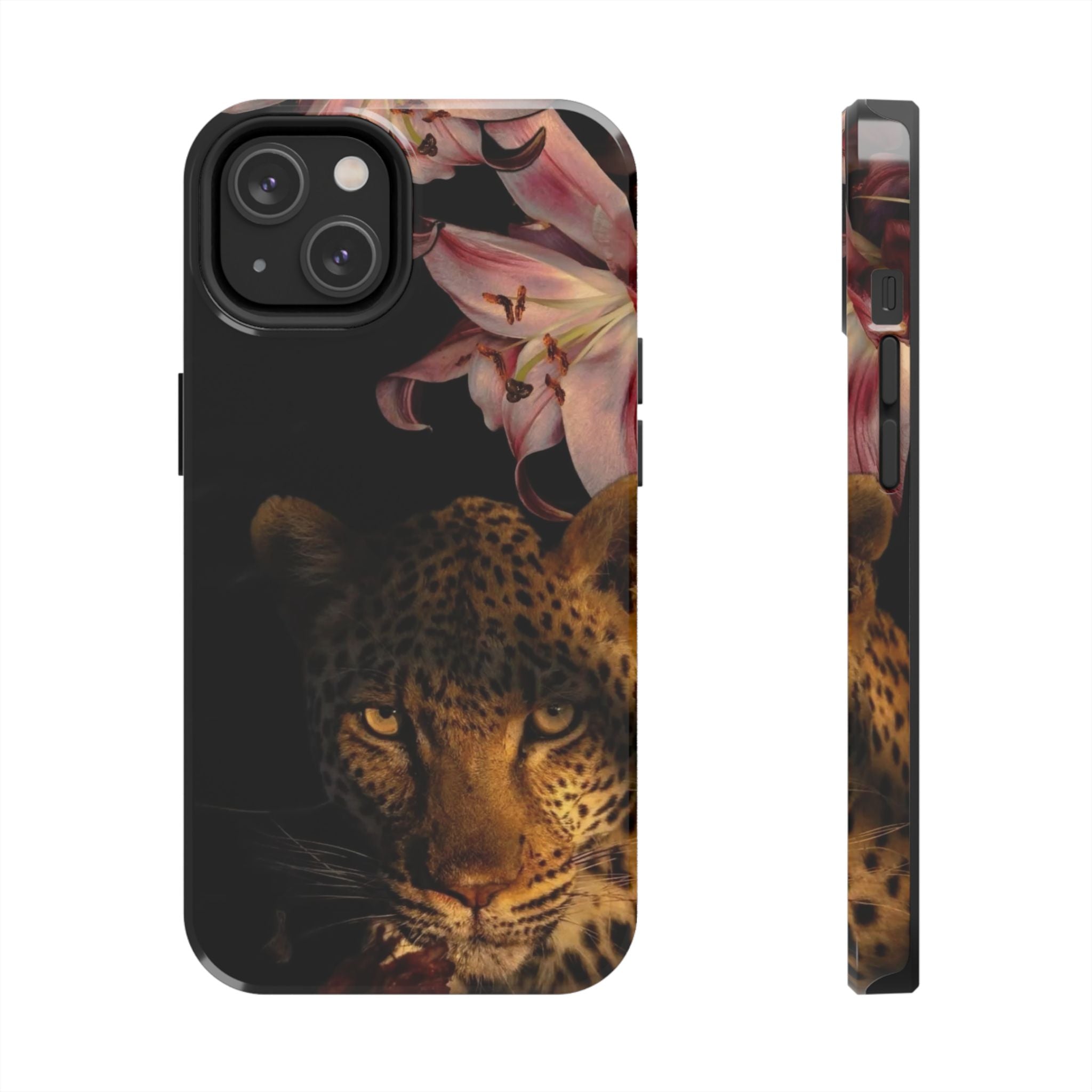 Lily flower and Leopard Phone Cases