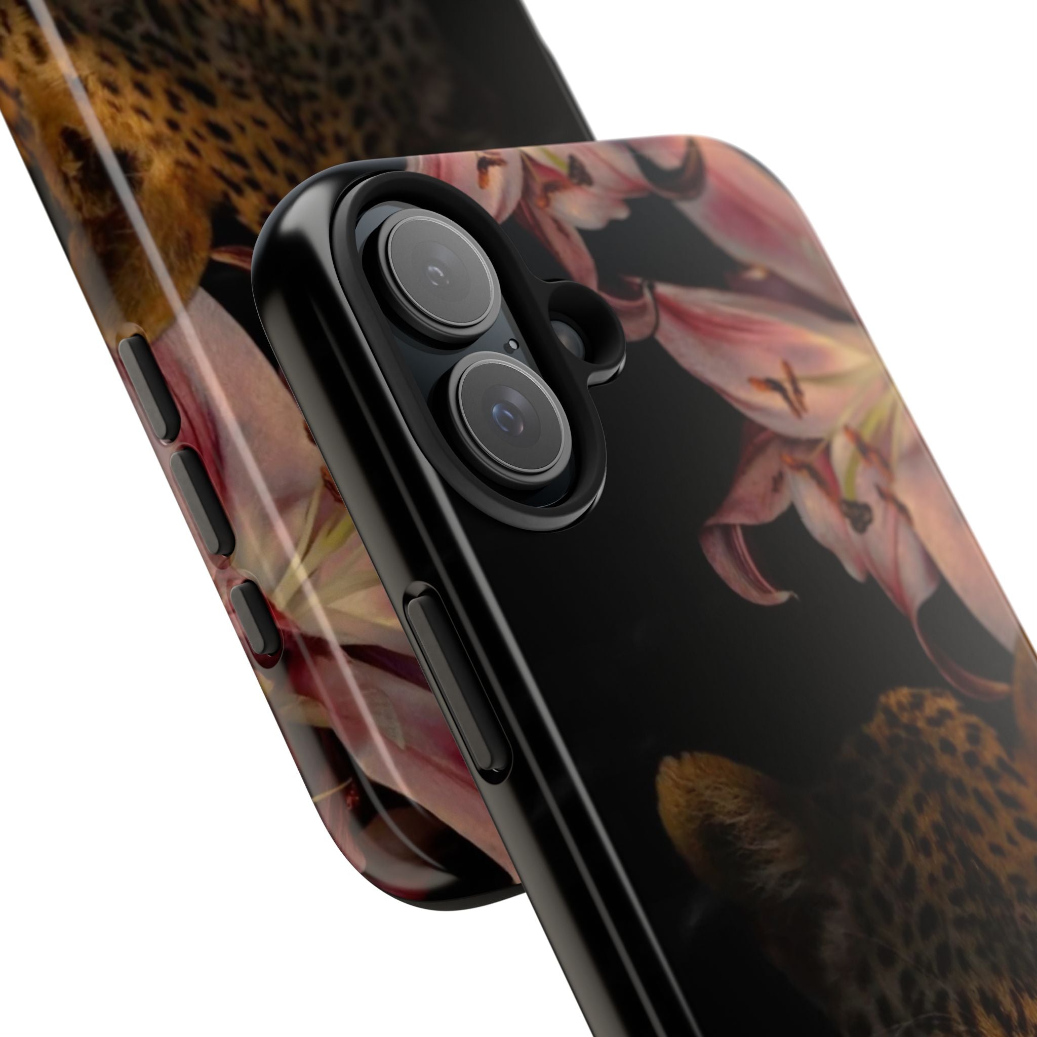 Lily flower and Leopard Phone Cases