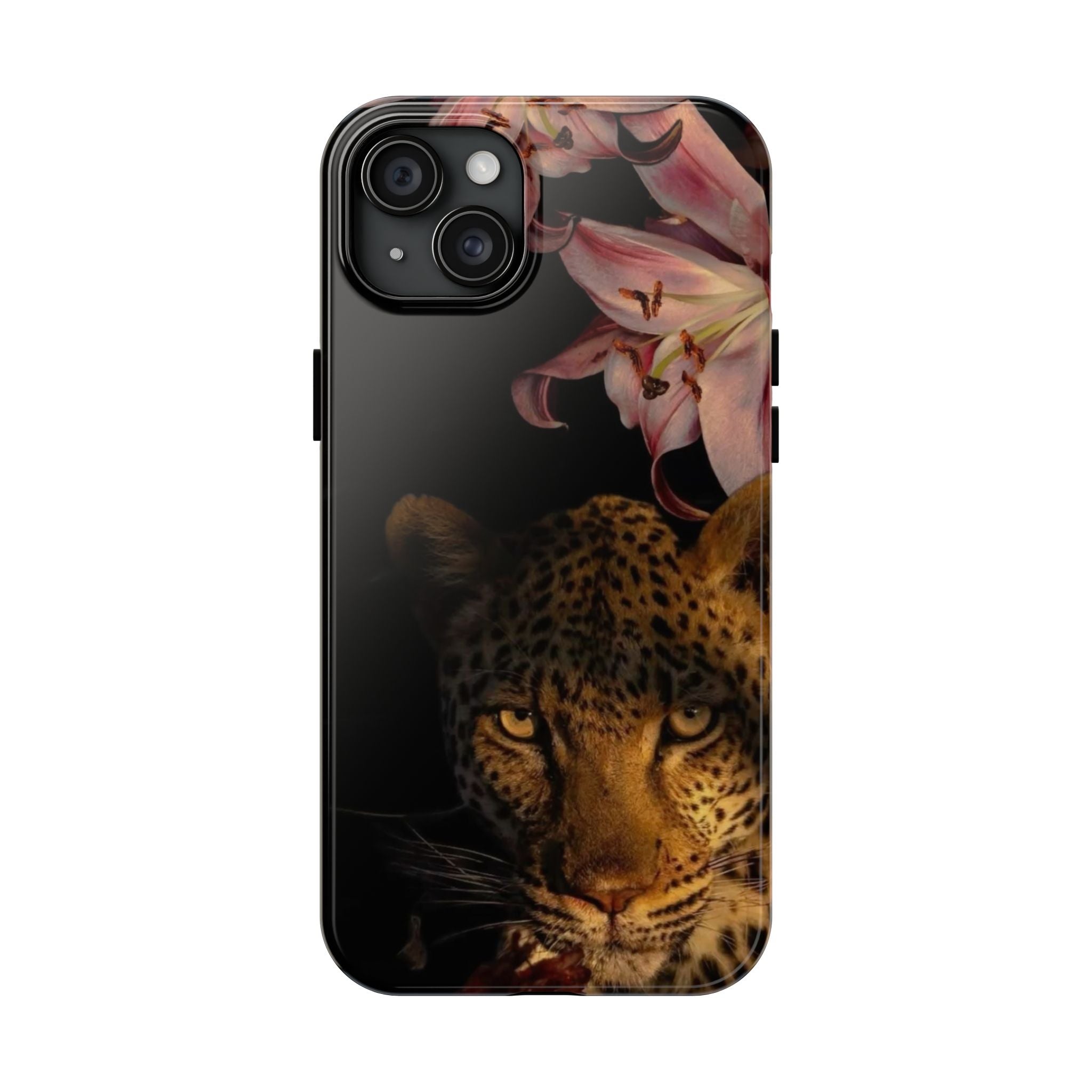 Lily flower and Leopard Phone Cases