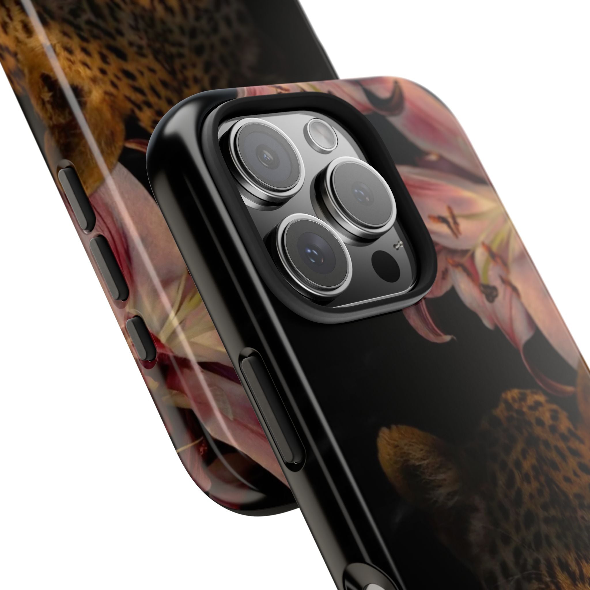 Lily flower and Leopard Phone Cases