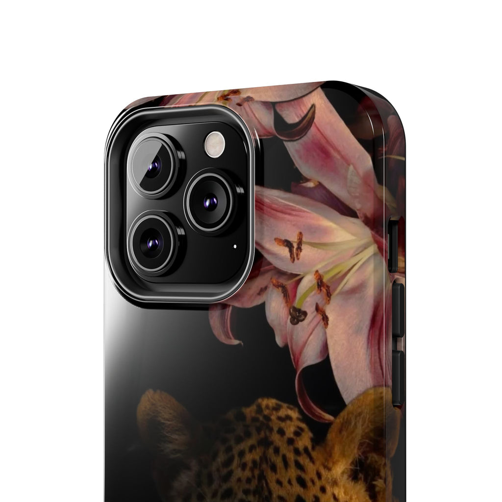 Lily flower and Leopard Phone Cases