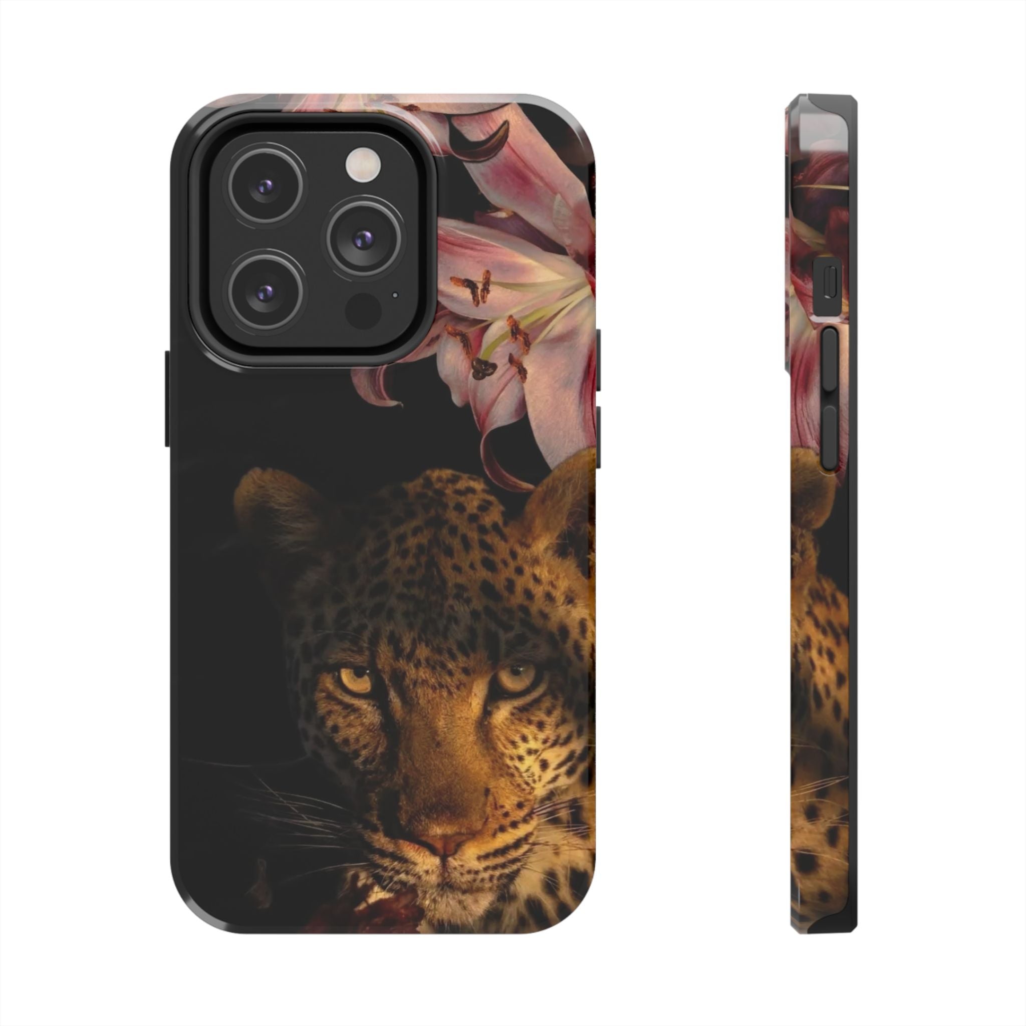 Lily flower and Leopard Phone Cases