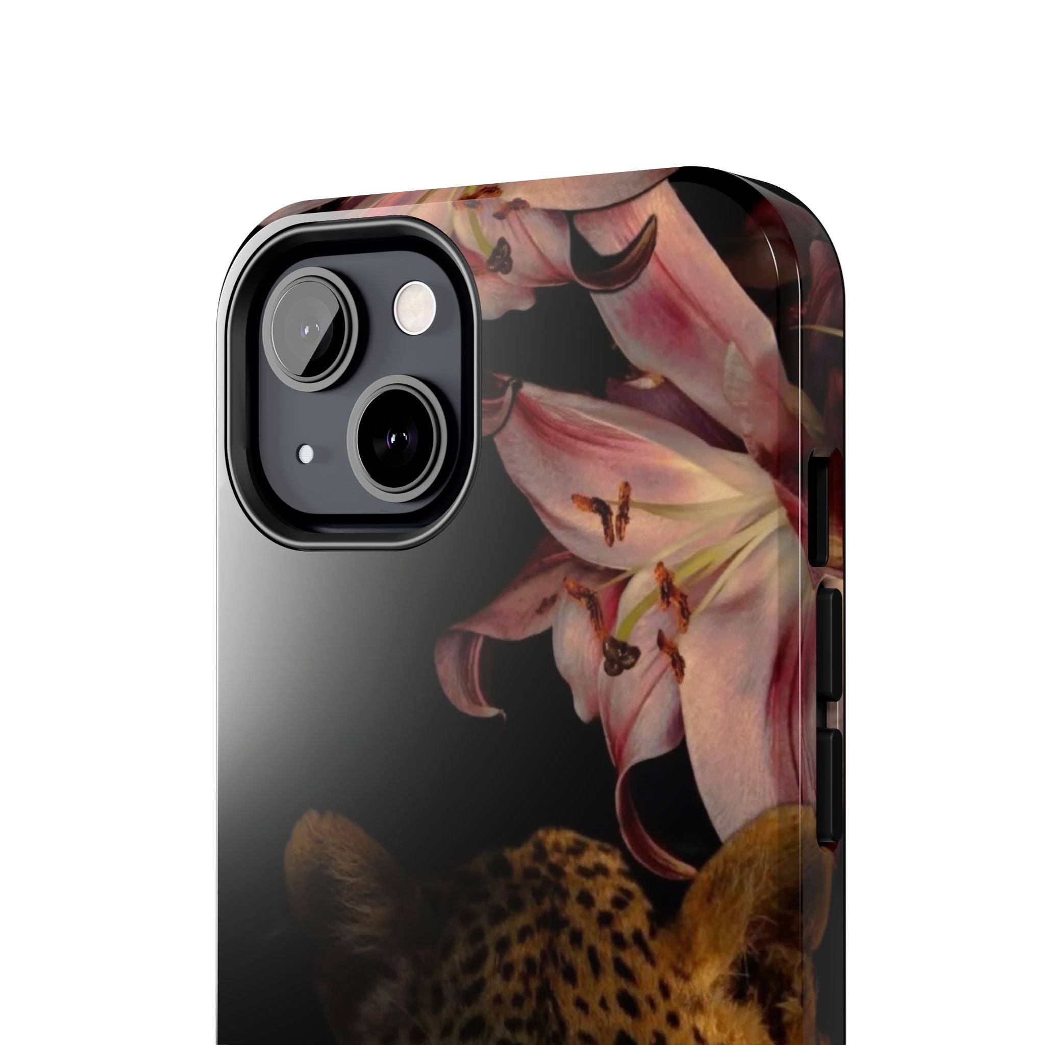Lily flower and Leopard Phone Cases