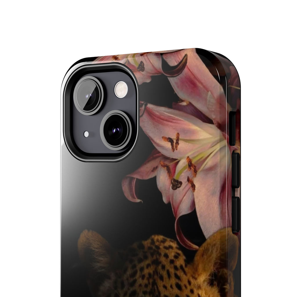 Lily flower and Leopard Phone Cases