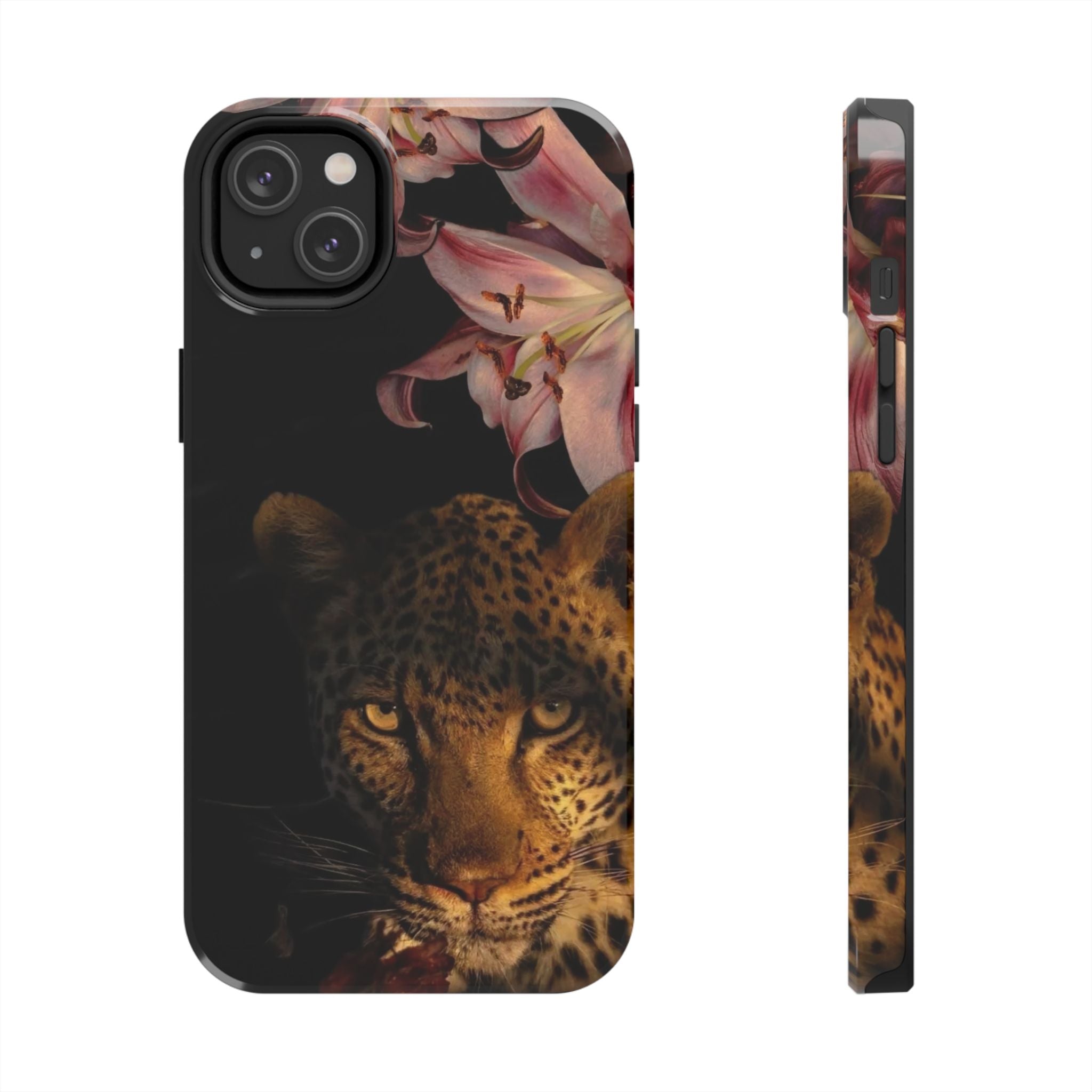 Lily flower and Leopard Phone Cases