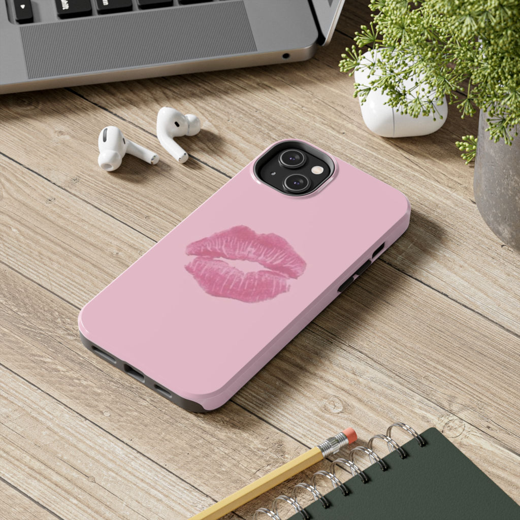 Pink Kissy Lips Phone Cases